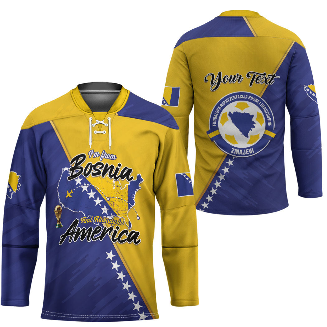 Personalised Bosnia and Herzegovina 2026 Hockey Jersey Already in America
