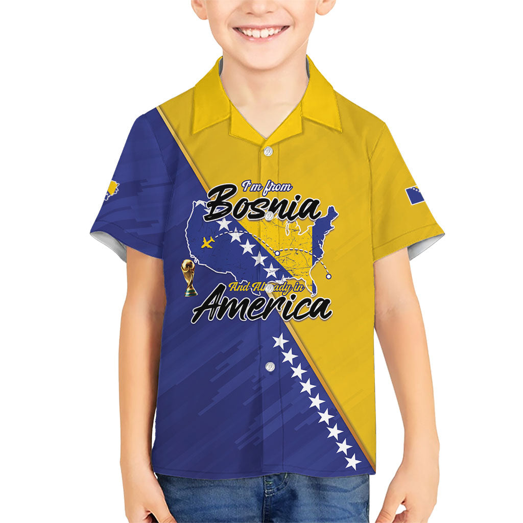 Personalised Bosnia and Herzegovina 2026 Kid Hawaiian Shirt Already in America