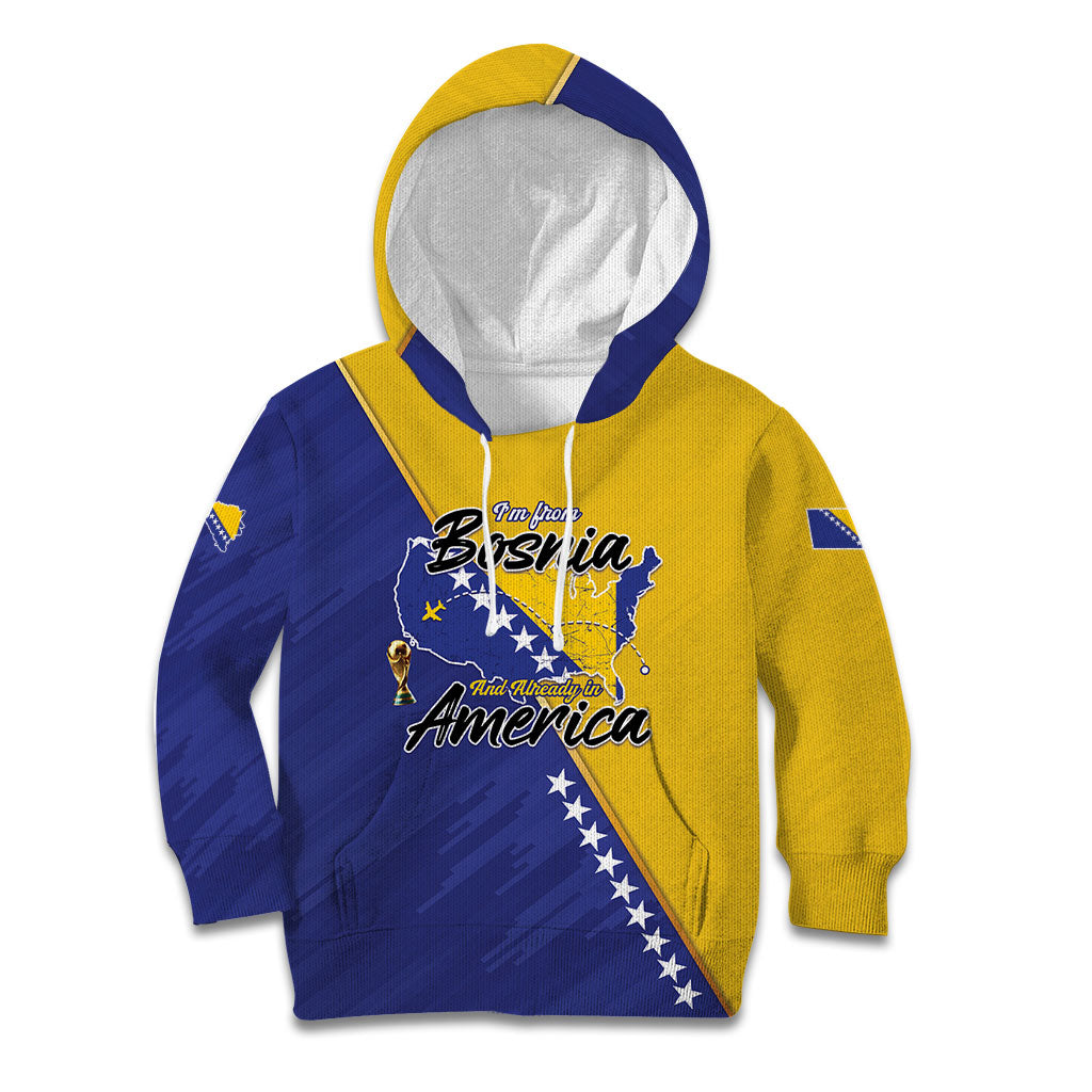 Personalised Bosnia and Herzegovina 2026 Kid Hoodie Already in America