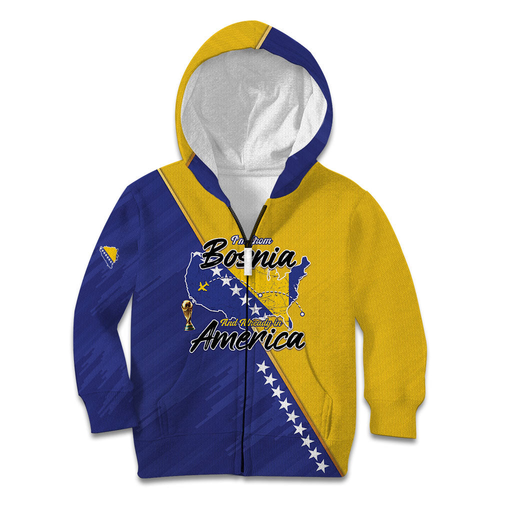 Personalised Bosnia and Herzegovina 2026 Kid Hoodie Already in America