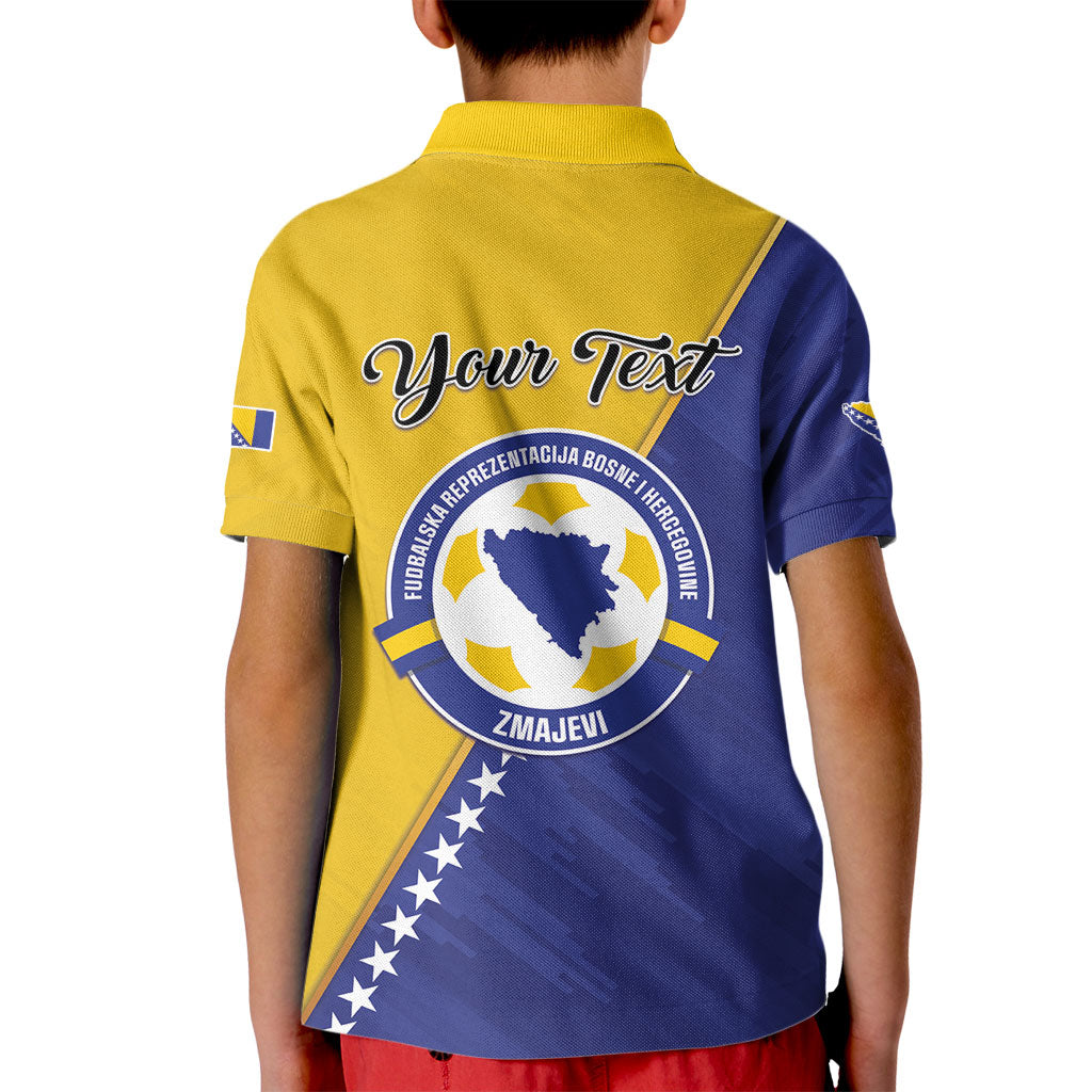 Personalised Bosnia and Herzegovina 2026 Kid Polo Shirt Already in America