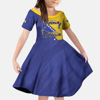 Personalised Bosnia and Herzegovina 2026 Kid Short Sleeve Dress Already in America