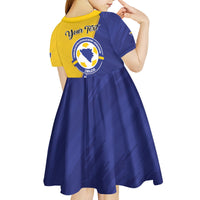 Personalised Bosnia and Herzegovina 2026 Kid Short Sleeve Dress Already in America