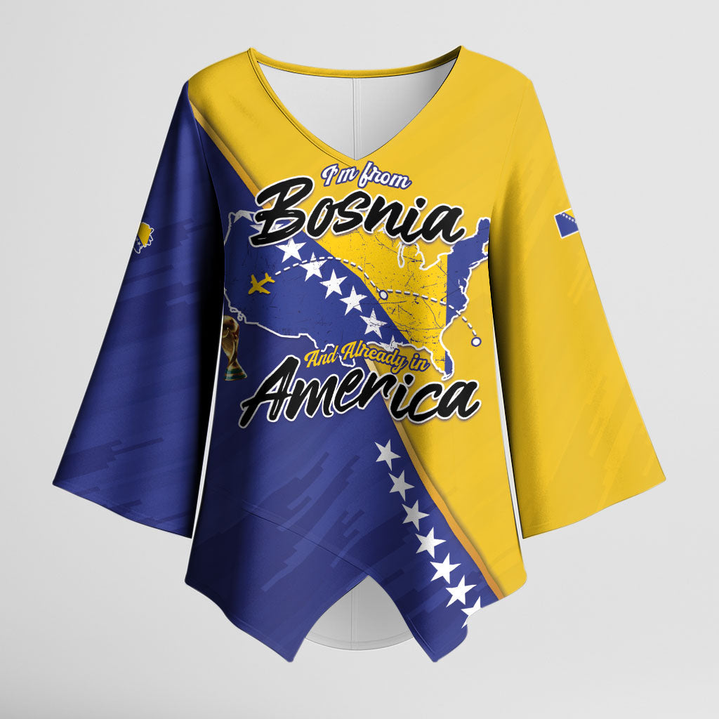 Personalised Bosnia and Herzegovina 2026 Kimono Sleeve Blouse Already in America