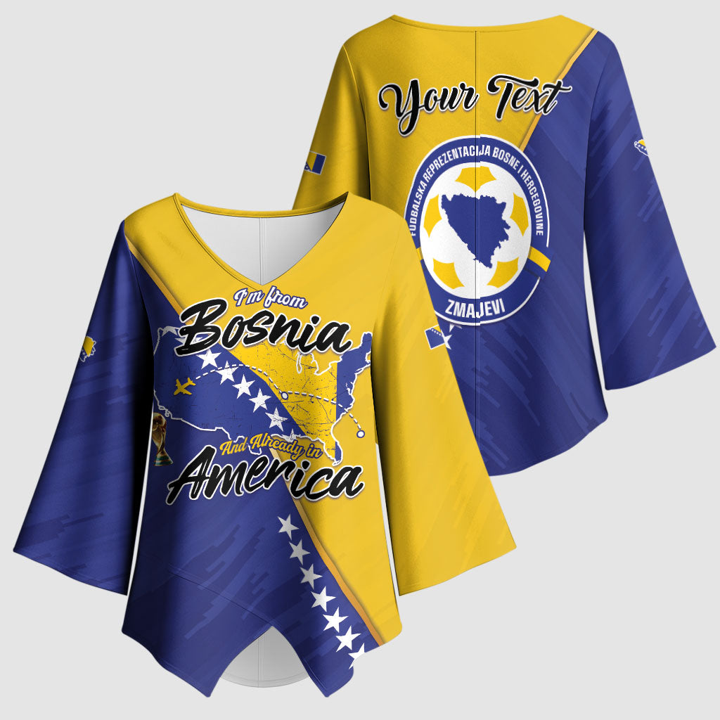 Personalised Bosnia and Herzegovina 2026 Kimono Sleeve Blouse Already in America