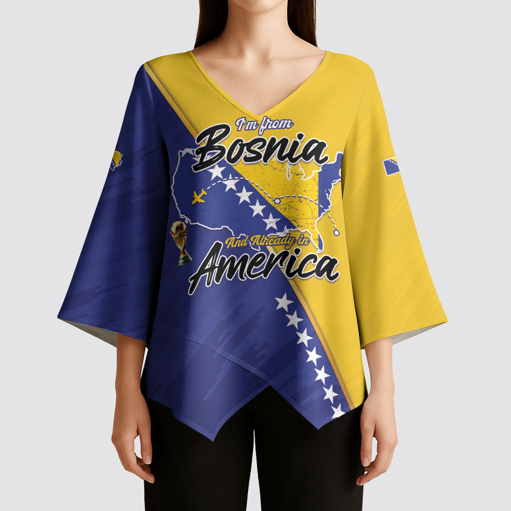 Personalised Bosnia and Herzegovina 2026 Kimono Sleeve Blouse Already in America
