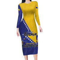 Personalised Bosnia and Herzegovina 2026 Long Sleeve Bodycon Dress Already in America
