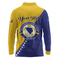 Personalised Bosnia and Herzegovina 2026 Long Sleeve Polo Shirt Already in America