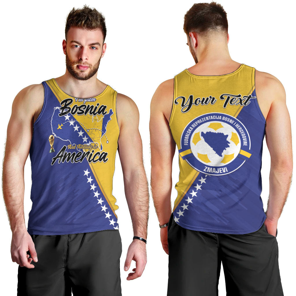 Personalised Bosnia and Herzegovina 2026 Men Tank Top Already in America
