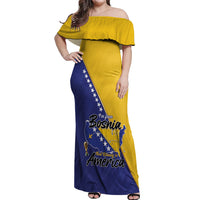 Personalised Bosnia and Herzegovina 2026 Off Shoulder Maxi Dress Already in America