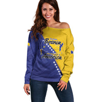 Personalised Bosnia and Herzegovina 2026 Off Shoulder Sweater Already in America