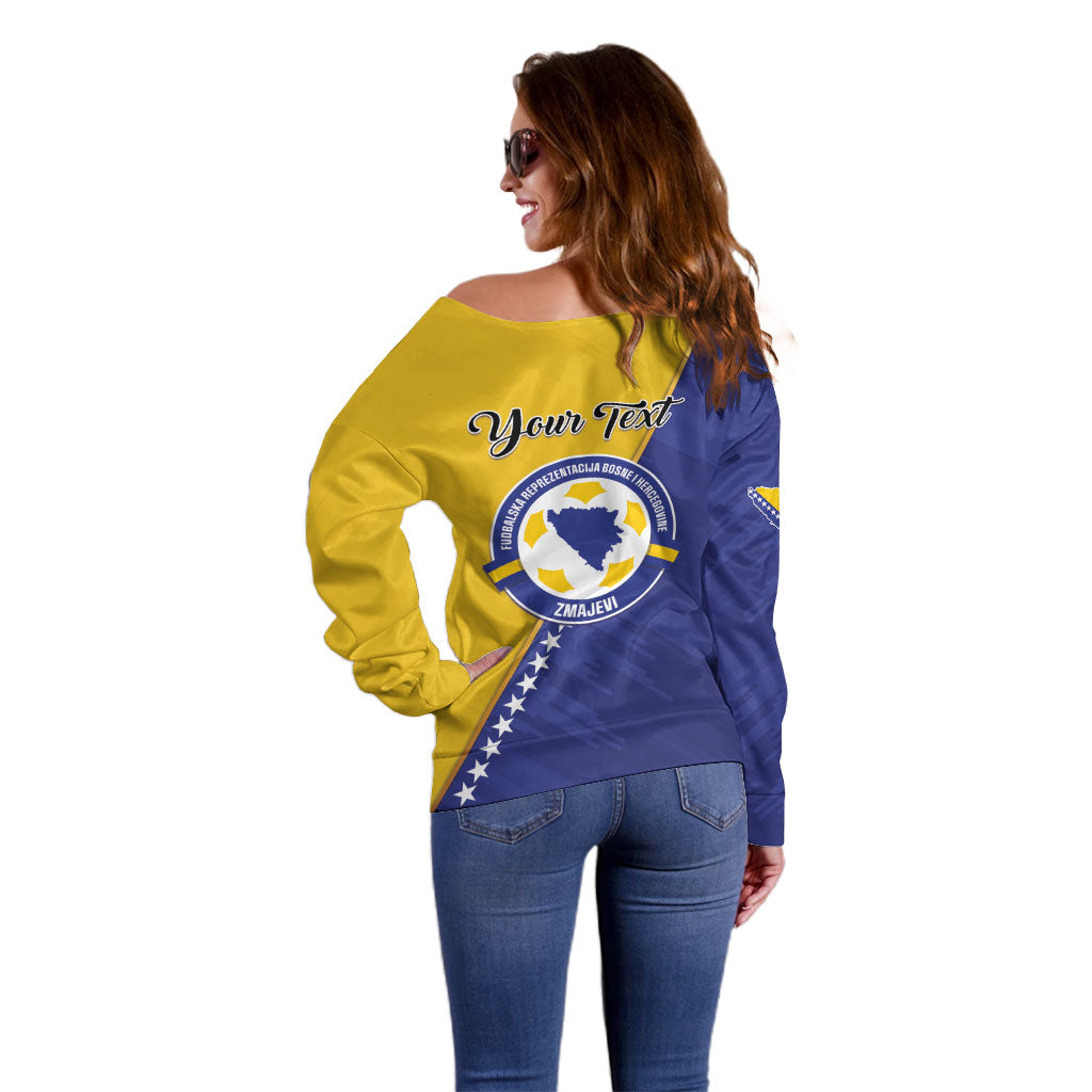 Personalised Bosnia and Herzegovina 2026 Off Shoulder Sweater Already in America