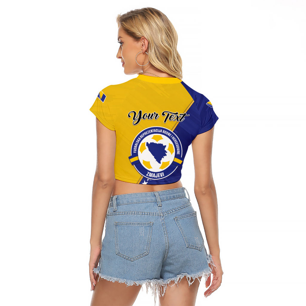 Personalised Bosnia and Herzegovina 2026 Raglan Cropped T Shirt Already in America