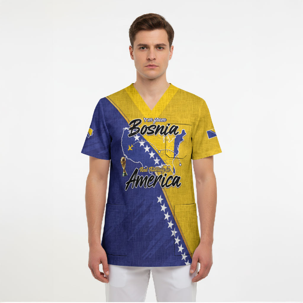 Personalised Bosnia and Herzegovina 2026 Scrub Top Already in America