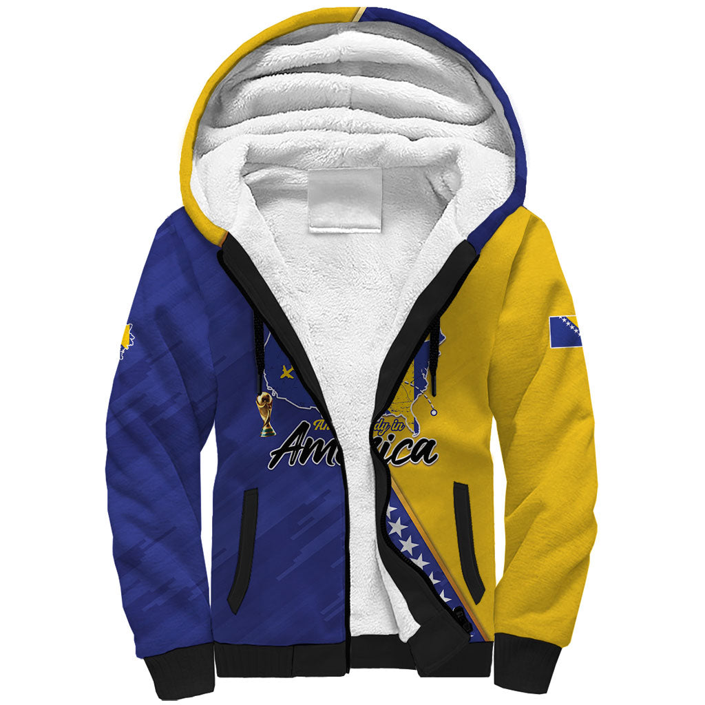 Personalised Bosnia and Herzegovina 2026 Sherpa Hoodie Already in America