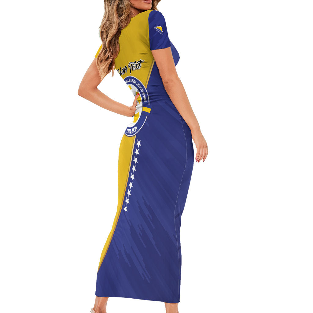Personalised Bosnia and Herzegovina 2026 Short Sleeve Bodycon Dress Already in America