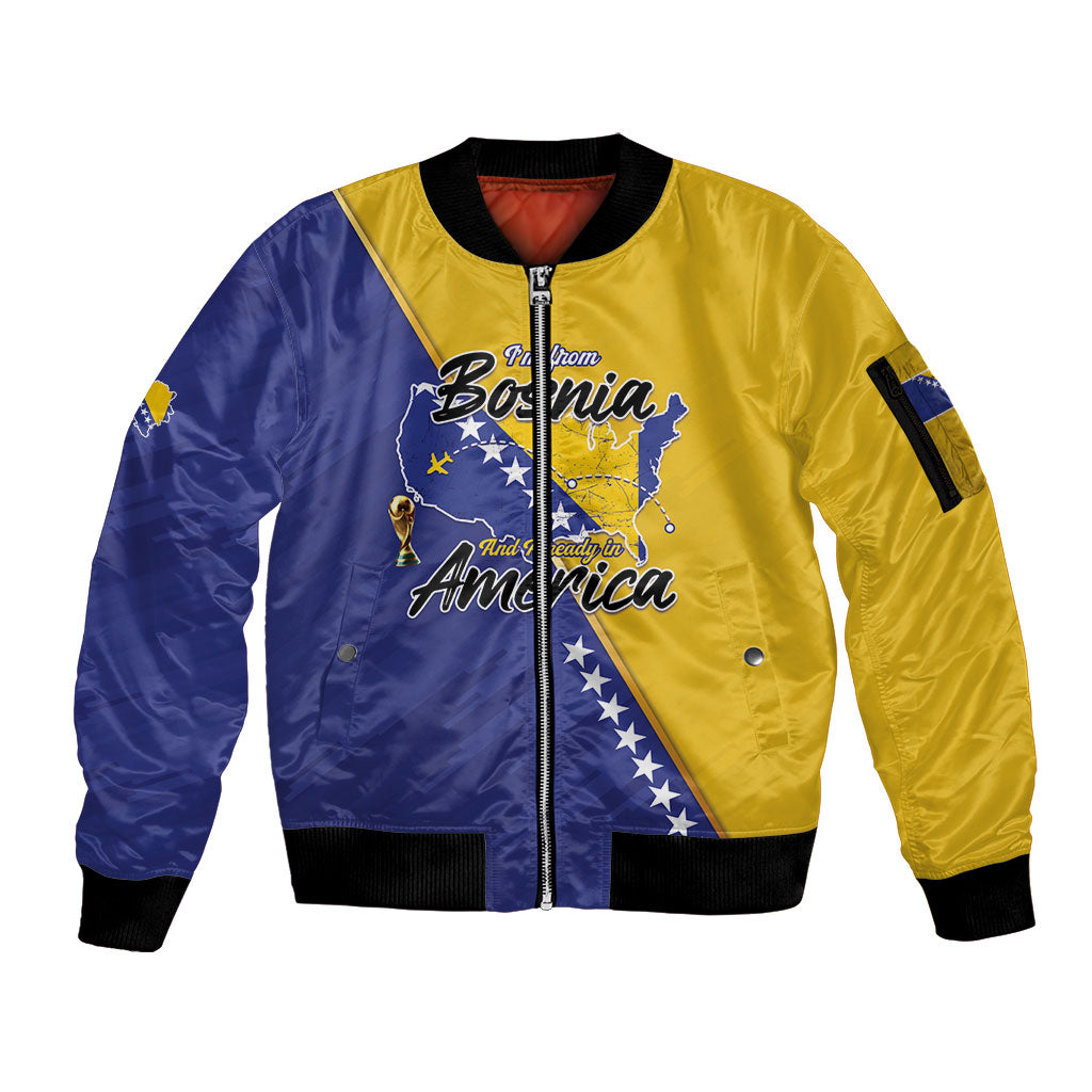Personalised Bosnia and Herzegovina 2026 Sleeve Zip Bomber Jacket Already in America