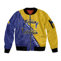 Personalised Bosnia and Herzegovina 2026 Sleeve Zip Bomber Jacket Already in America