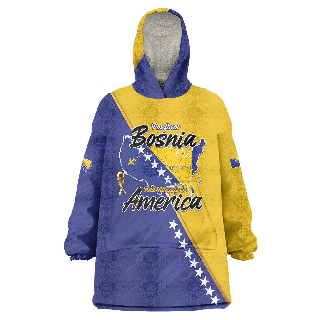 Personalised Bosnia and Herzegovina 2026 Wearable Blanket Hoodie Already in America