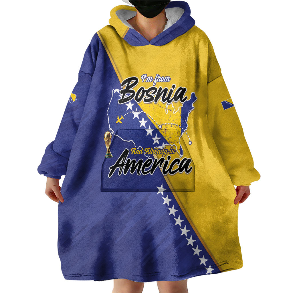 Personalised Bosnia and Herzegovina 2026 Wearable Blanket Hoodie Already in America