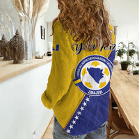 Personalised Bosnia and Herzegovina 2026 Women Casual Shirt Already in America