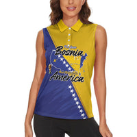 Personalised Bosnia and Herzegovina 2026 Women Sleeveless Polo Shirt Already in America