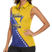 Personalised Bosnia and Herzegovina 2026 Women Sleeveless Polo Shirt Already in America
