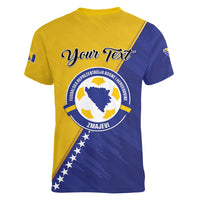 Personalised Bosnia and Herzegovina 2026 Women V-Neck T-Shirt Already in America