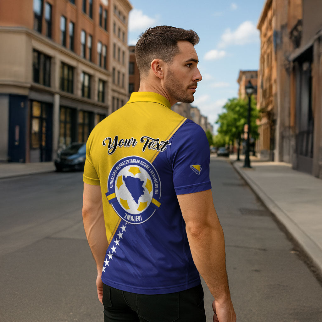 Personalised Bosnia and Herzegovina 2026 Zipper Polo Shirt Already in America