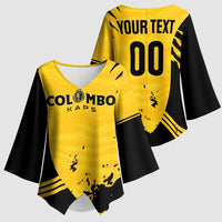 Custom Colombo Cricket Kaps Kimono Sleeve Blouse Go Champions