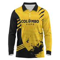 Custom Colombo Cricket Kaps Long Sleeve Polo Shirt Go Champions