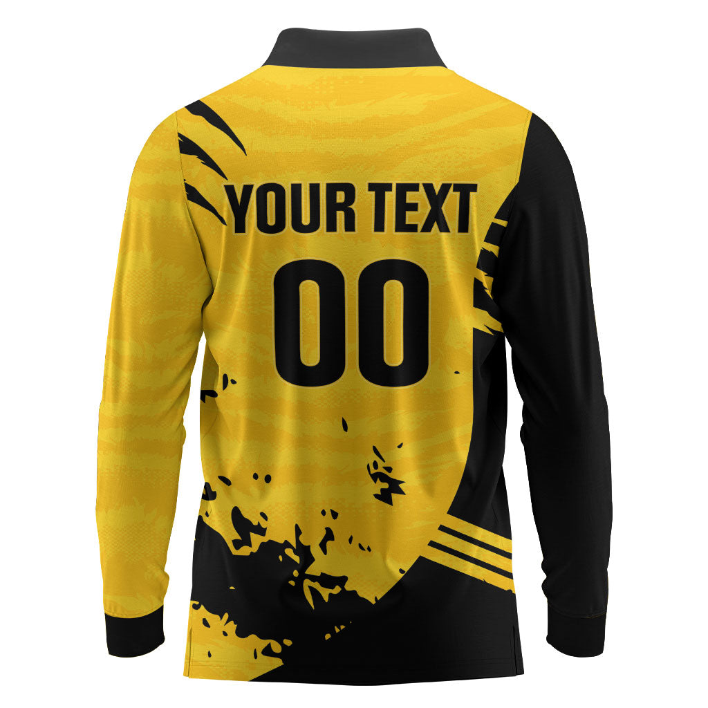 Custom Colombo Cricket Kaps Long Sleeve Polo Shirt Go Champions