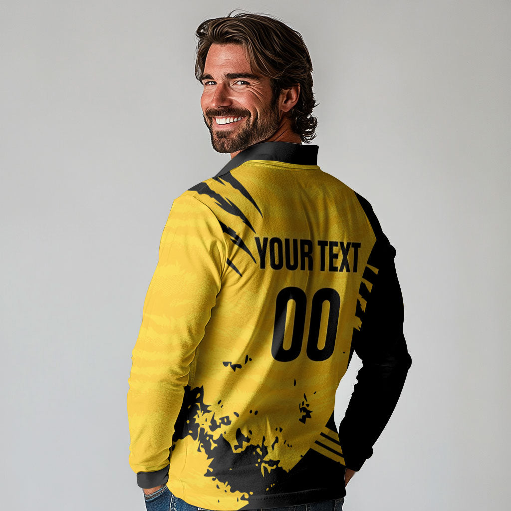 Custom Colombo Cricket Kaps Long Sleeve Polo Shirt Go Champions