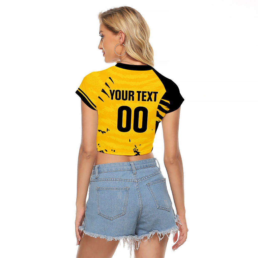 Custom Colombo Cricket Kaps Raglan Cropped T Shirt Go Champions