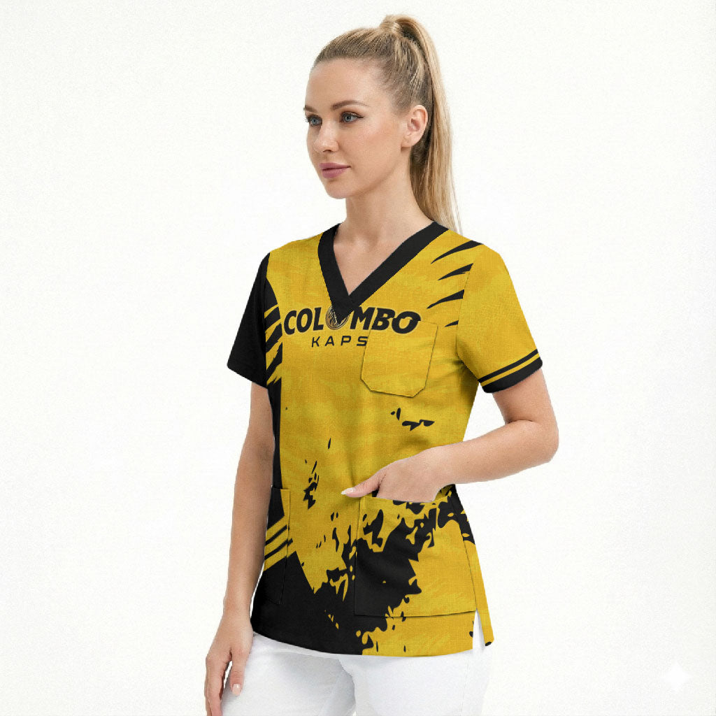 Custom Colombo Cricket Kaps Scrub Top Go Champions