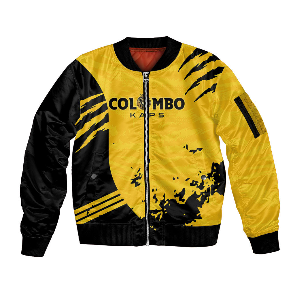 Custom Colombo Cricket Kaps Sleeve Zip Bomber Jacket Go Champions