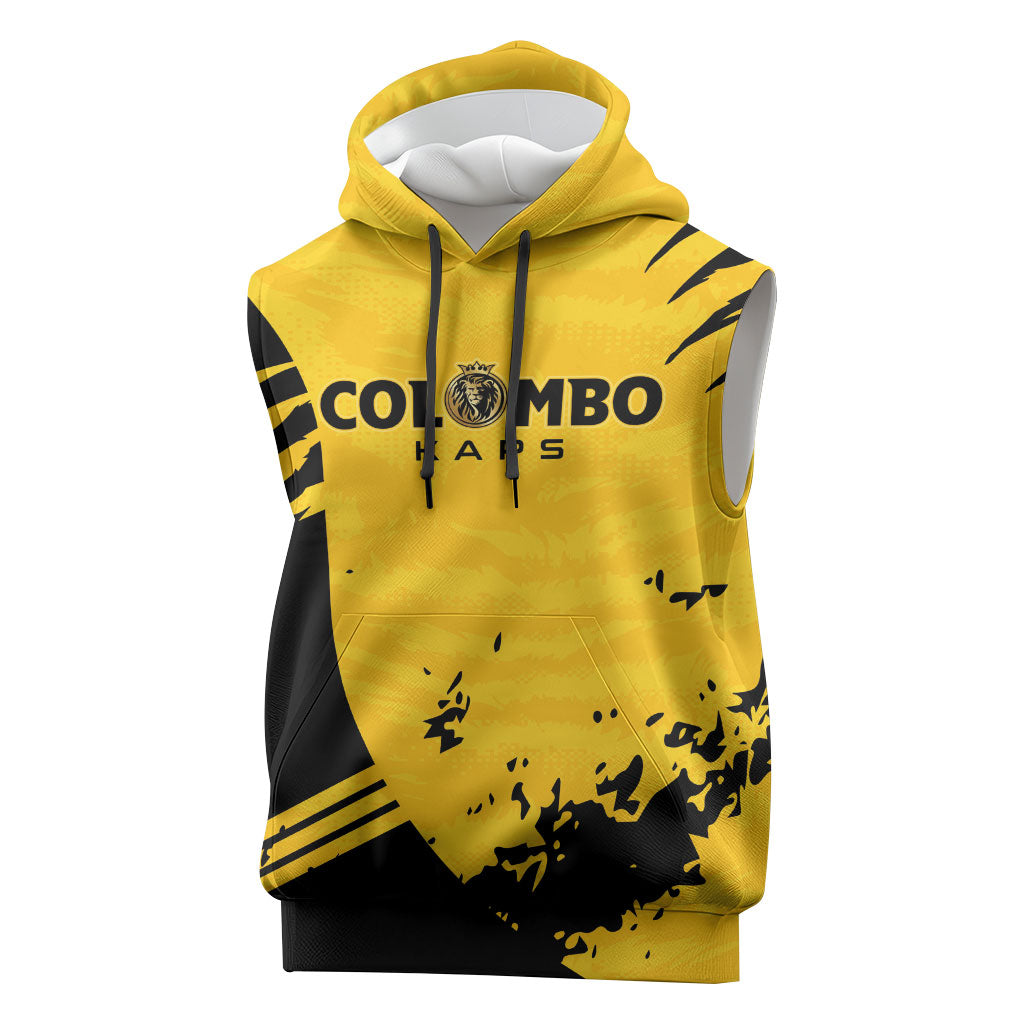 Custom Colombo Cricket Kaps Sleeveless Hoodie Go Champions