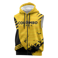 Custom Colombo Cricket Kaps Sleeveless Zip Hoodie Go Champions