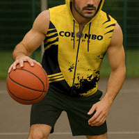 Custom Colombo Cricket Kaps Sleeveless Zip Hoodie Go Champions