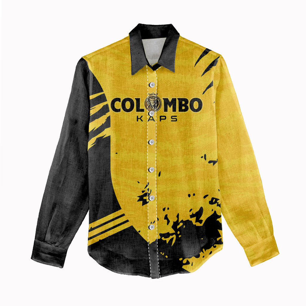 Custom Colombo Cricket Kaps Women Casual Shirt Go Champions