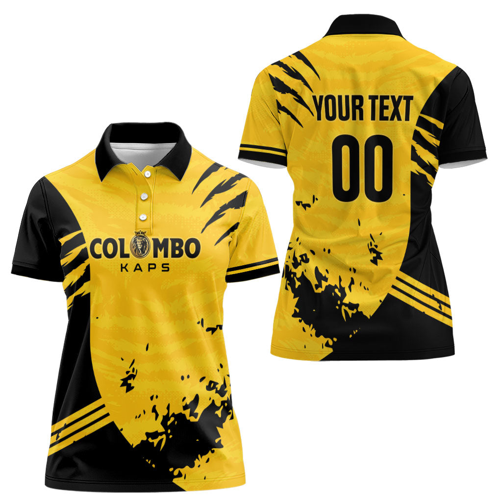 Custom Colombo Cricket Kaps Women Polo Shirt Go Champions