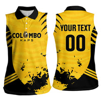 Custom Colombo Cricket Kaps Women Sleeveless Polo Shirt Go Champions