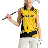 Custom Colombo Cricket Kaps Women Sleeveless Polo Shirt Go Champions