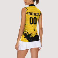 Custom Colombo Cricket Kaps Women Sleeveless Polo Shirt Go Champions