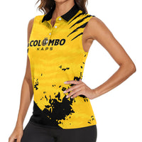 Custom Colombo Cricket Kaps Women Sleeveless Polo Shirt Go Champions