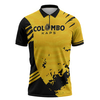 Custom Colombo Cricket Kaps Zipper Polo Shirt Go Champions