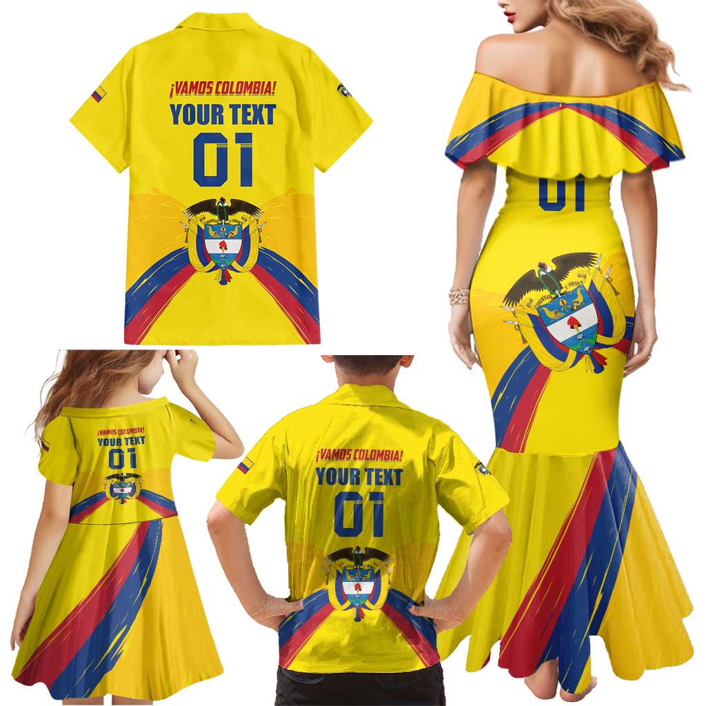 Colombia 2024 Football Champions Family Matching Mermaid Dress and Hawaiian Shirt Todos Somos Colombia - Wonder Print Shop