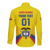 Colombia 2024 Football Champions Long Sleeve Button Shirt Todos Somos Colombia - Wonder Print Shop