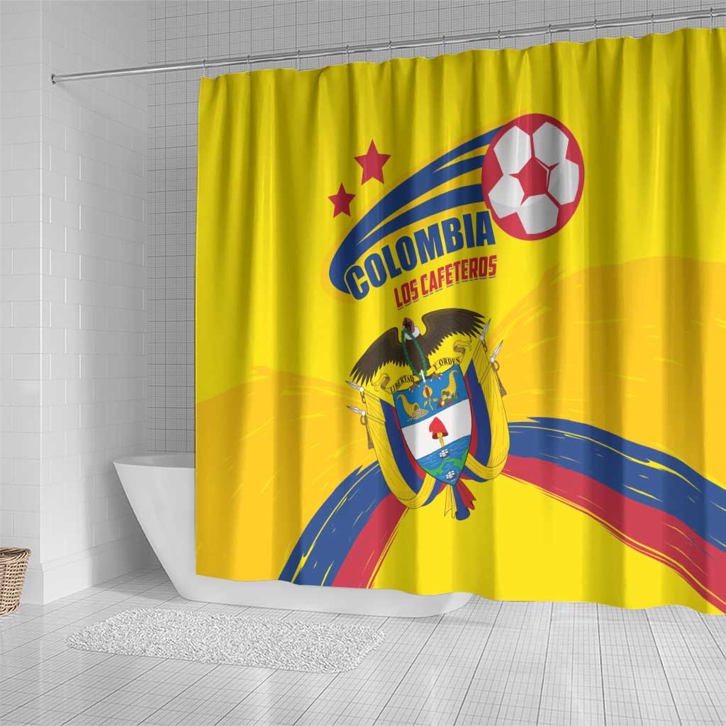 Colombia 2024 Football Champions Shower Curtain Todos Somos Colombia