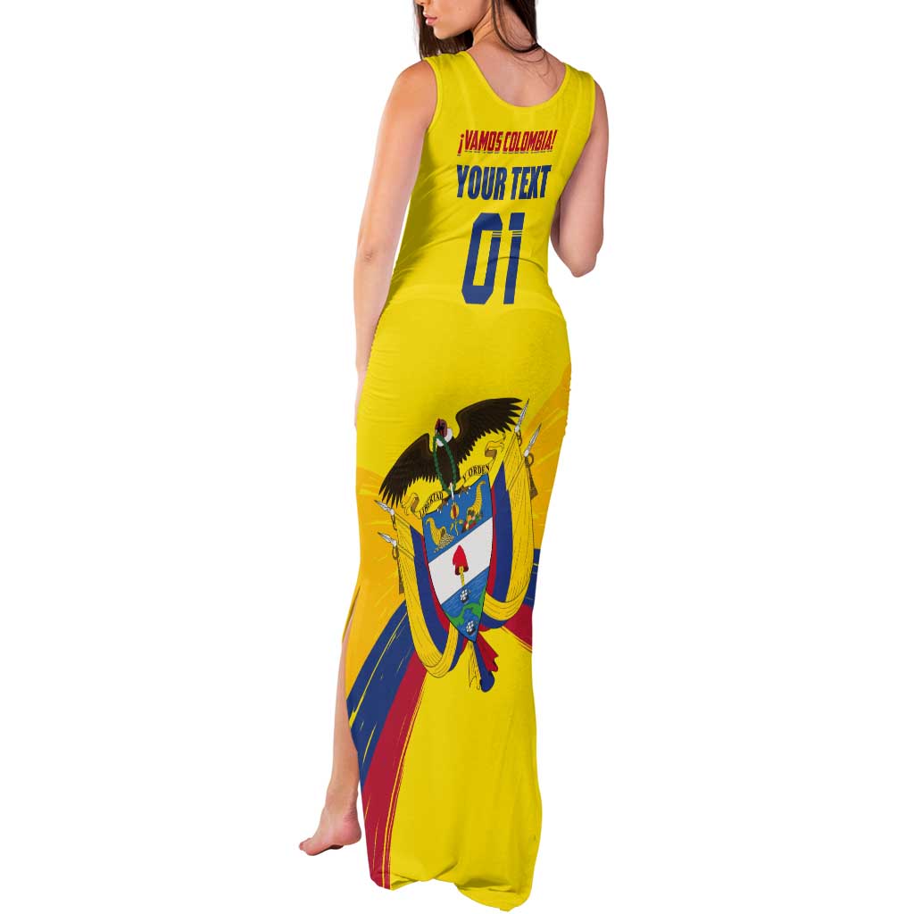 Colombia 2024 Football Champions Tank Maxi Dress Todos Somos Colombia - Wonder Print Shop